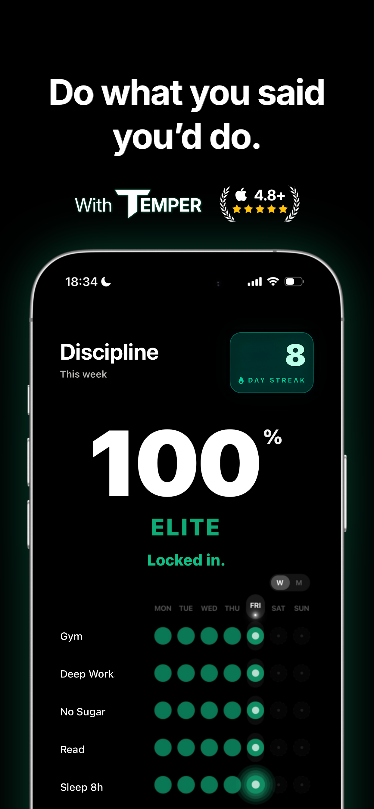 TEMPER — 100% ELITE